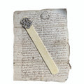 Antique Silver monogram page turner on antique French letters
