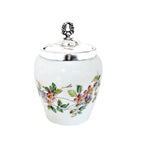 Antique Wavecrest  Glass hand enameled Biscuit jar