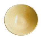 Small antique french country Yelloware Bowl inside view