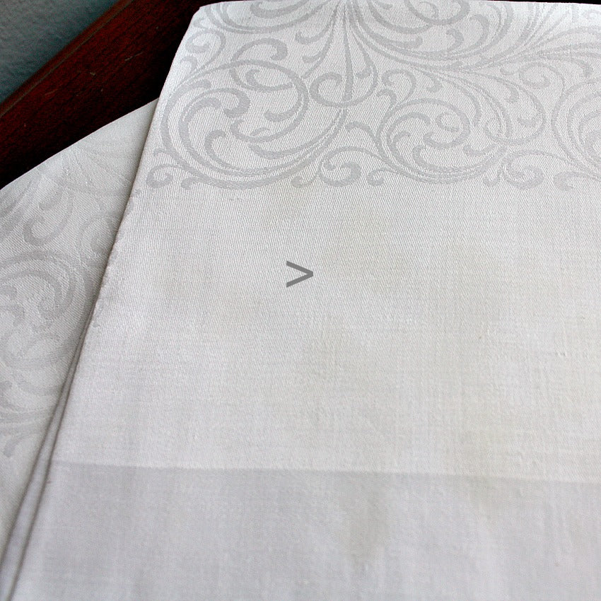 set of six antique monogrammed linen napkins