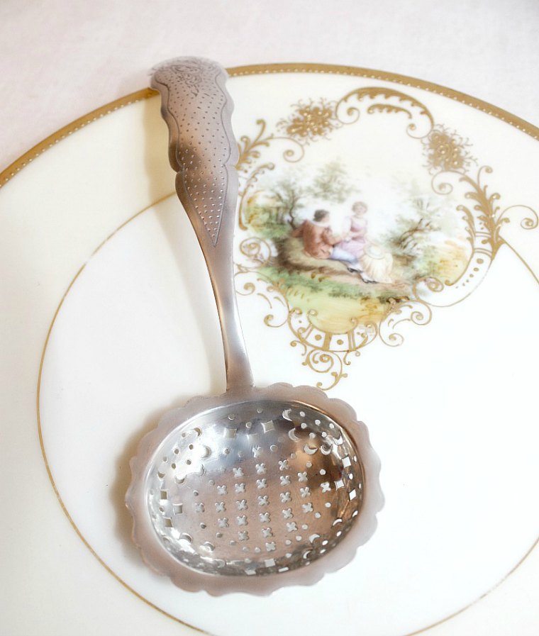 1861 Antique Silver Dutch Sugar Sifter Spoon