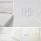 Antique White Cotton Piqué Monogrammed Guest Towel