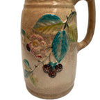 Close-up of raised leaves and berries on Edwin Bennett Bramble majolica
