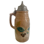 Antique American majolica syrup pitcher marked 1875
