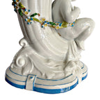 Antique 19th Century Porcelain Cherub Cornucopia Urn