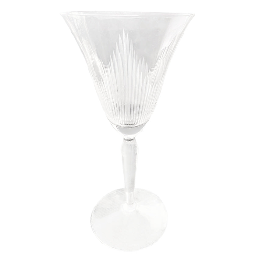 Antique Art Deco Hand Cut Fluted Cocktail Glasses Set of 4