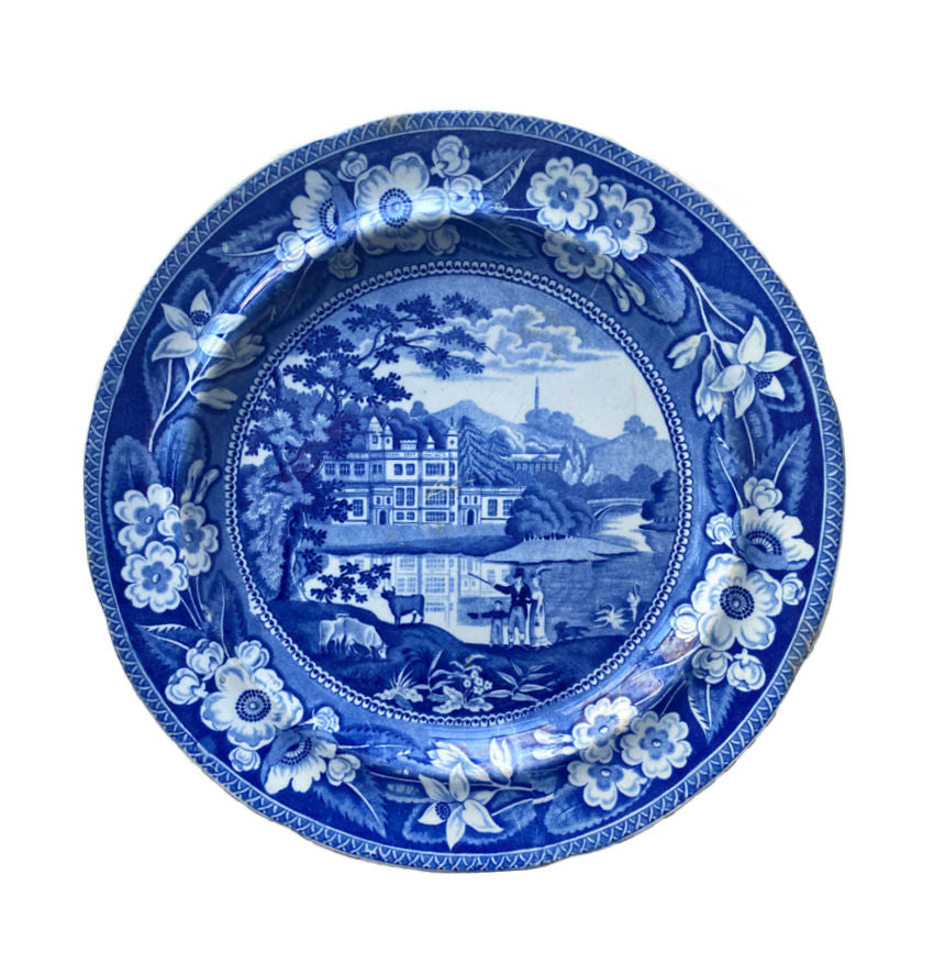 Early 19th Century Georgian Staffordshire Pearlware Scenic Plate