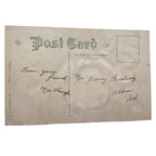 Antique Embossed Pink Rose Birthday Postcard