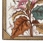 Antique English Aesthetic Staffordshire Polychrome Brown Transfer Tile