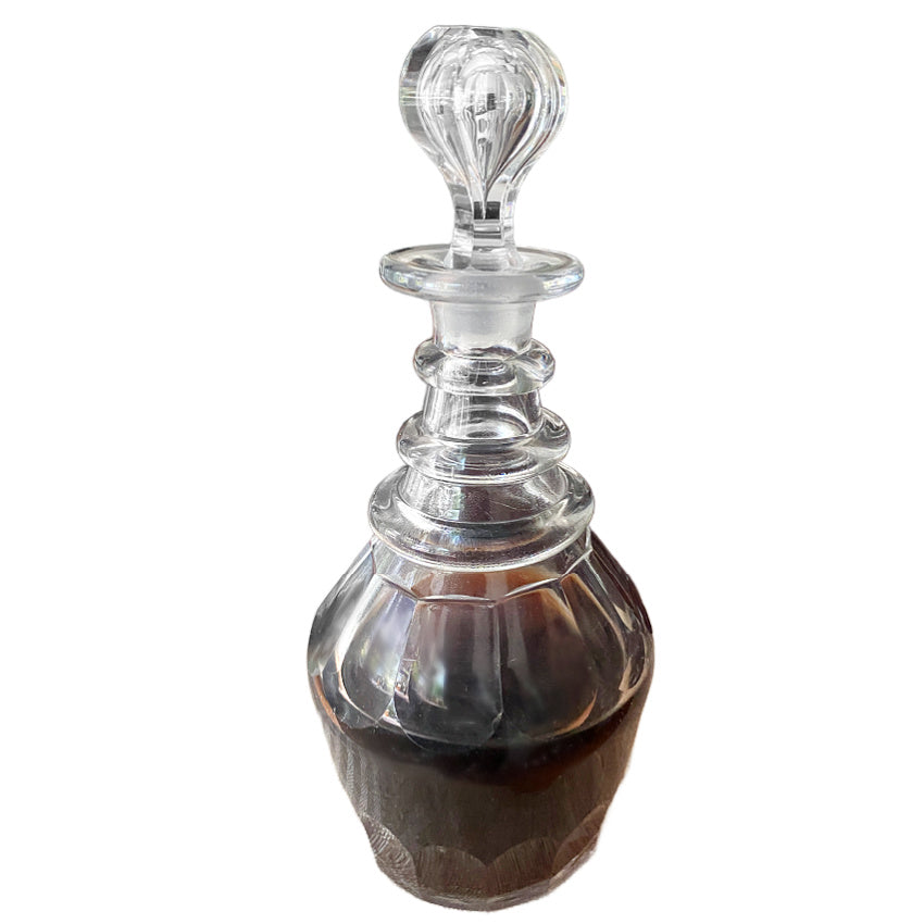 Beautiful Antique English Decanter with Three Rings 