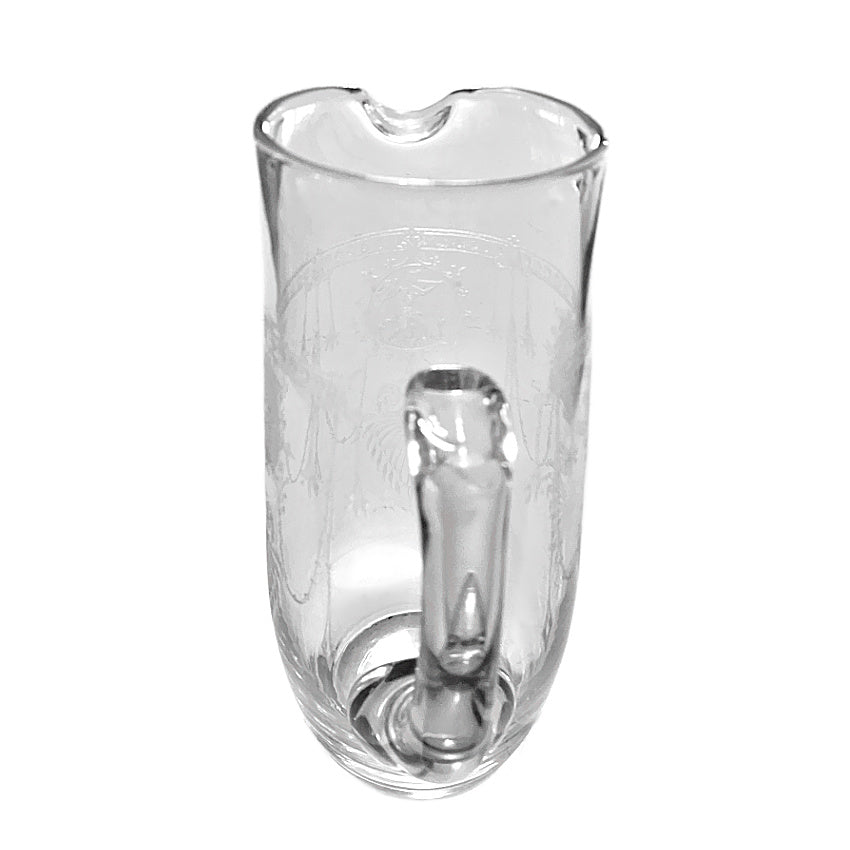 Exceptional Antique Etched Glass Pitcher