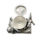 Rare figural inkwell with barrel form concealing original ink pot
