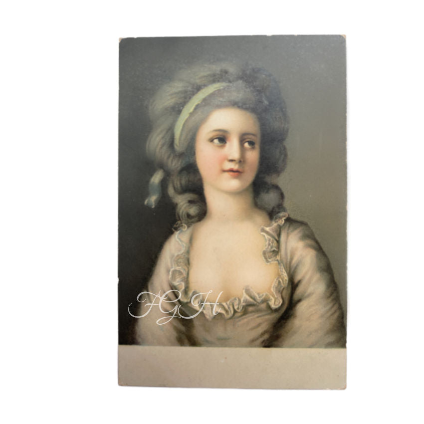 Antique French Chromolithograph Portrait of Countess Potocka