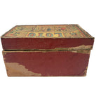 Antique French Loto Game Cards in Shabby Box