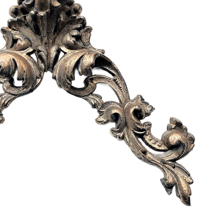 french acanthus scroll metal ornament close detail
