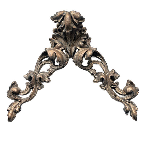 antique french metal architectural fragment acanthus scroll