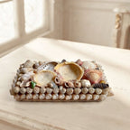 Antique French Paper Shell Encrusted  Box