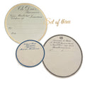Authentic Antique Labels Unused Set of 3 Round