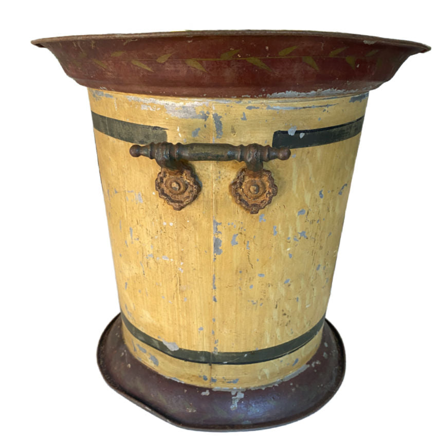 Decorative French cachepot iron handles wine cooler estate piece
