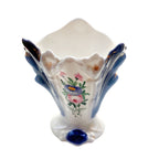 antique hand painted Vieux Paris Porcelain old Paris Vase with pink rose