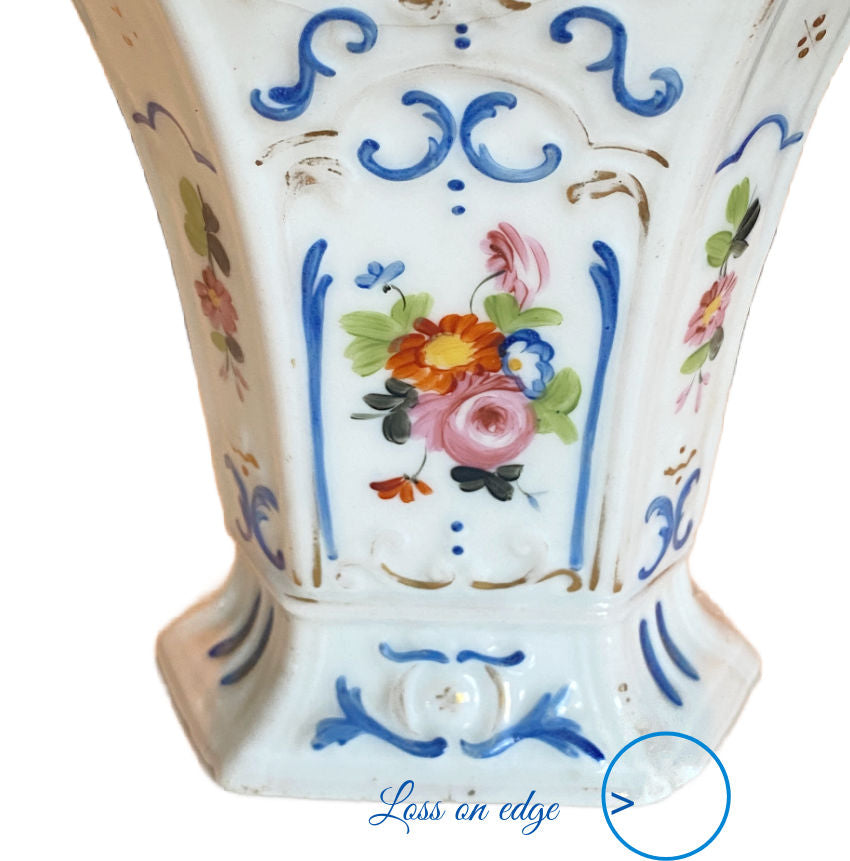 Antique French Vieux Paris Porcelain Vase