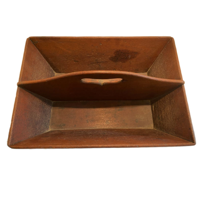 19thC Country Kitchen Work Box – Heart Handle &amp; Dovetail