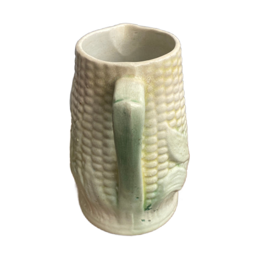 Antique Majolica Corn Cream Pitcher