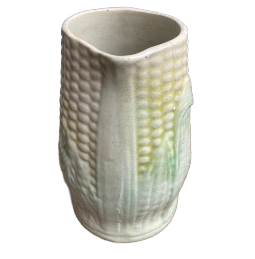 Antique Majolica Corn Cream Pitcher