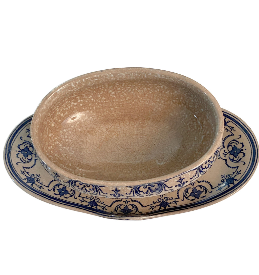 Buttery glazed antique faience
