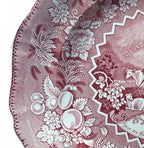 Antique Pink Red Staffordshire Transfer Plate R Stevenson & Son II