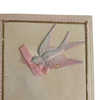 Antique Postcard with Pink Bird To My Dear Friend
