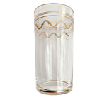 Set of six antique crystal glasses refined French table setting