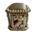 Antique French eight-sided shellwork souvenir box