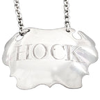 Antique Silver Plain Escutcheon Wine Label Hock
