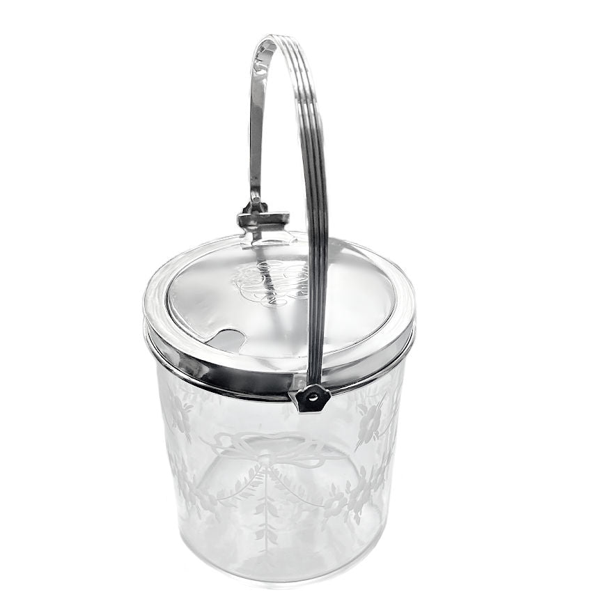 Antique Sterling Silver Honey Jam Jar