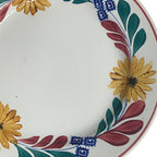 Antique Stick Spatter Spongeware Plates with French Country Design by Société Céramique
