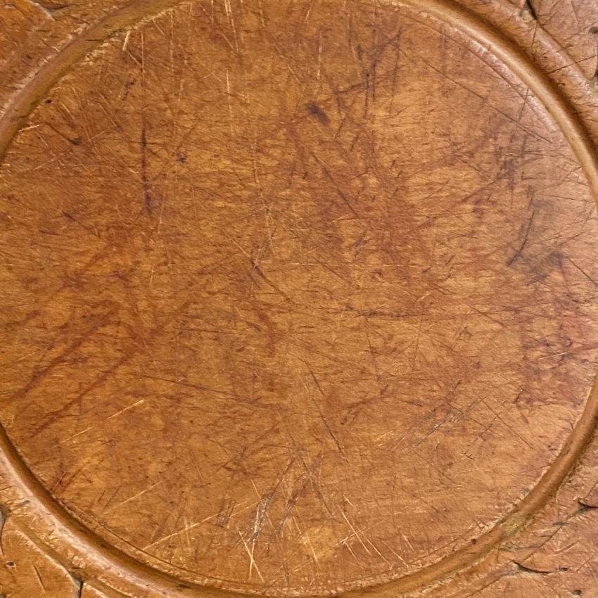 rare antique aged sycamore cutting board with patina and natural wear