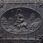 Antique Union case featuring girls catching butterflies, a floral basket, and two delicate portraits inside. Rare and romantic 19th-century collectible.