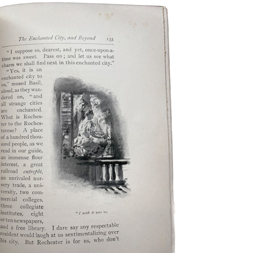 Antique Victorian Book Their Wedding Journey