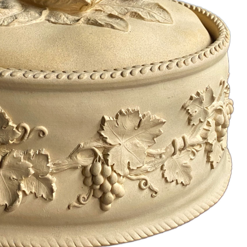 Antique 1881 Wedgwood Caneware Vegetable Tureen Cauliflower Finial
