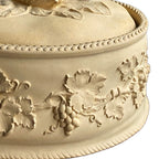 1881 Wedgwood Tureen Caneware Grapevine Relief Detail Close Up