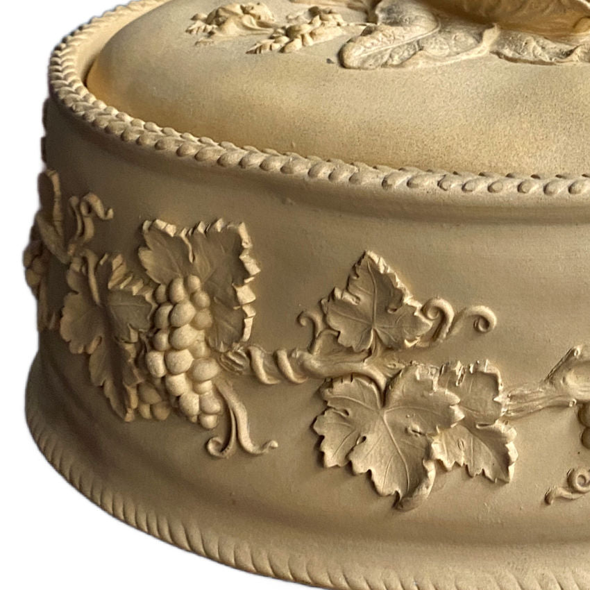 1881 Wedgwood Tureen Grapevine Relief Detail Close Up