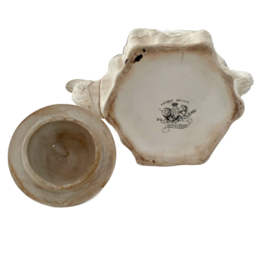 19th Century Molded Relief Teapot Acorns & Ivy