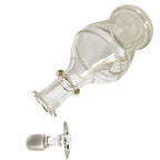 Original stopper antique Bohemian decanter hand blown glass presentation piece detail