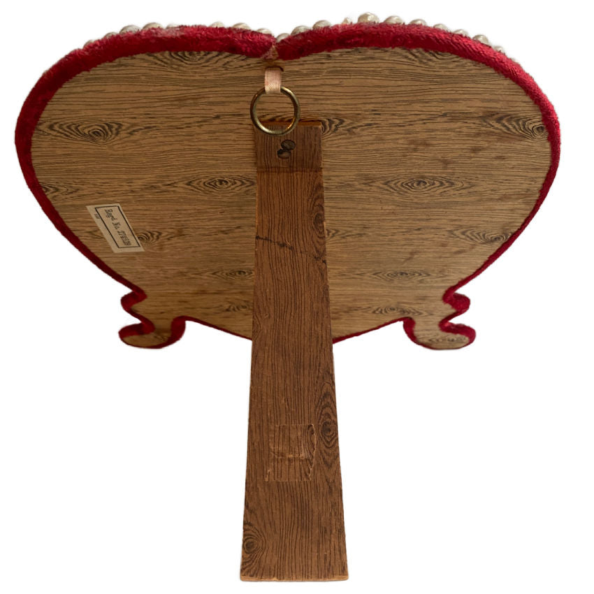 Antique British Colonial Heart Form Sailors Valentine back view.
