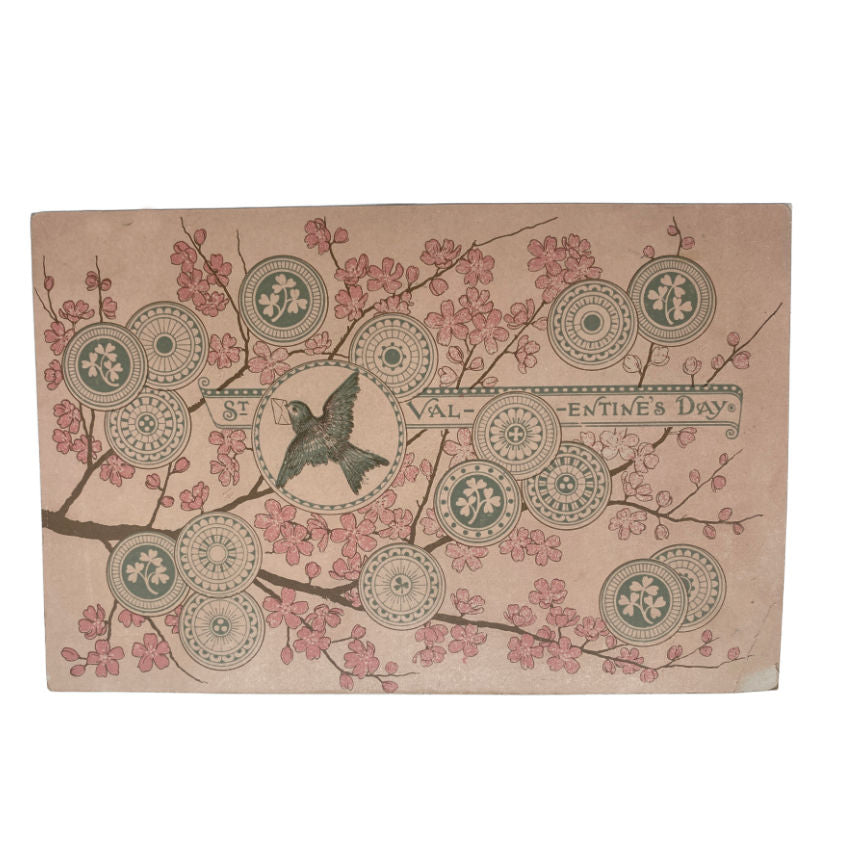 Antique Chromolithograph Louis Prang Pansies Oversized Card