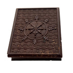 Rare Civil War era Union Case with ship’s wheel motif, retaining original portraits of a couple and elder woman. A deeply personal and historic collector’s treasure.