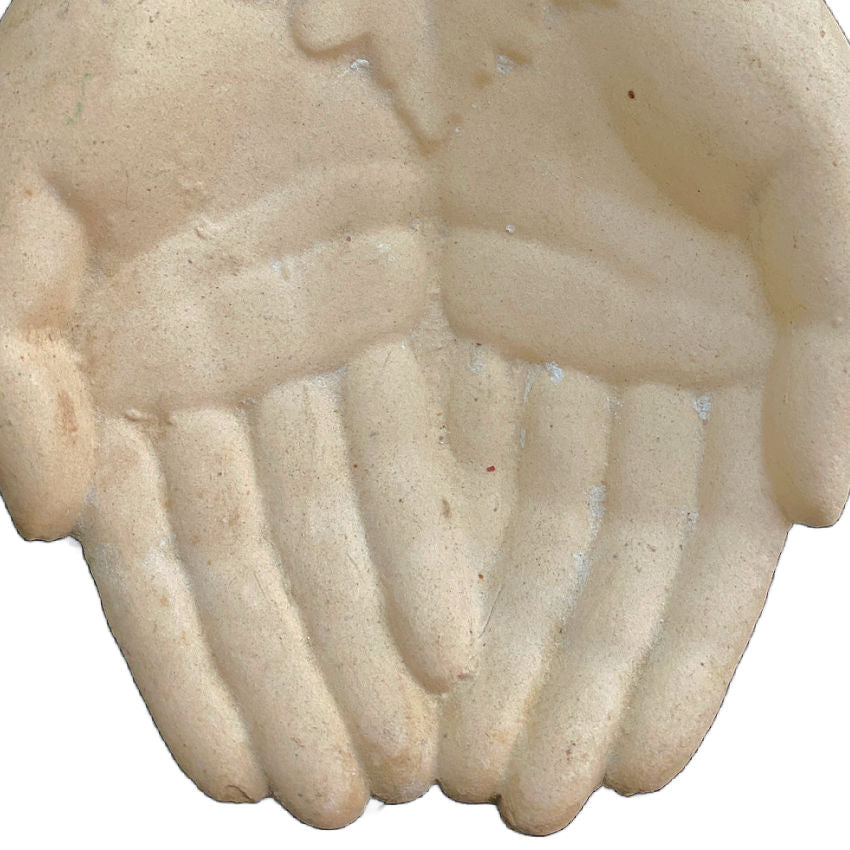 Antique Double Hands Pottery Dish