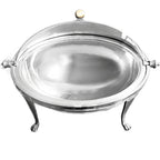 Edwardian oval silver plated serving dish