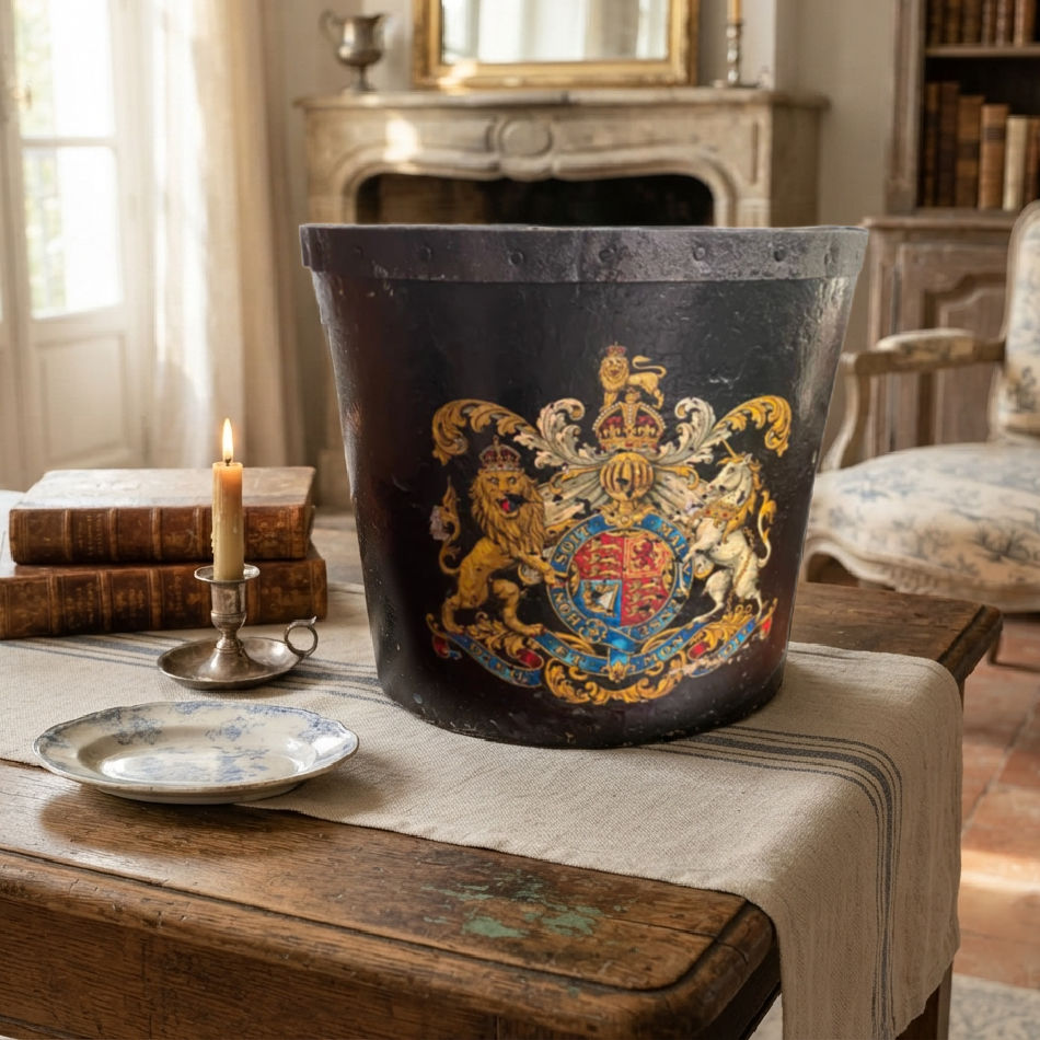 Antique English Fire Bucket - City of London 1840